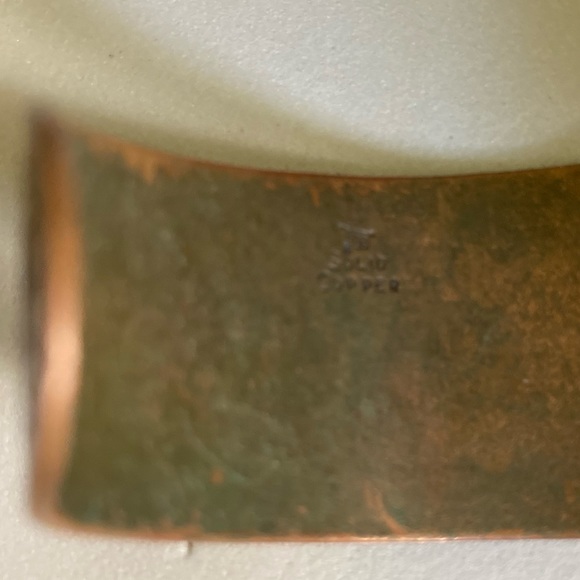 Copper Cuff Bracelet. Vintage Native American Solid Cpr Thunderbird Arrow Cuff - Picture 5 of 10